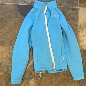 The north face fleece jacket blue medium women’s